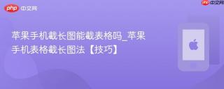 苹果手机截长图能截表格吗_苹果手机表格截长图法【技巧】
