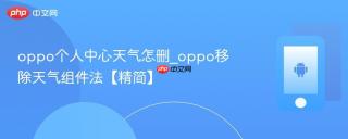 oppo个人中心天气怎删_oppo移除天气组件法【精简】