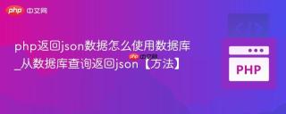 php返回json数据怎么使用数据库_从数据库查询返回json【方法】