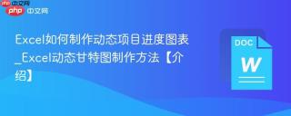 Excel如何制作动态项目进度图表_Excel动态甘特图制作方法【介绍】