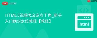 HTML5视频怎么定右下角_新手入门绝对定位教程【教程】