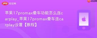苹果17promax晕车功能怎么连carplay_苹果17promax晕车连carplay设置【教程】