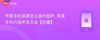 苹果手机录屏怎么录内部声_苹果手机内录声音方法【步骤】