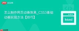 怎么制作网页动画效果_CSS3基础动画实现方法【技巧】