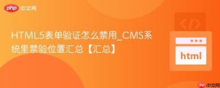 HTML5表单验证怎么禁用_CMS系统里禁验位置汇总【汇总】