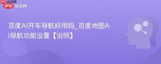 百度AI开车导航好用吗_百度地图AI导航功能设置【说明】