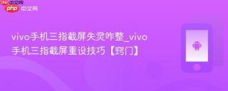 vivo手机三指截屏失灵咋整_vivo手机三指截屏重设技巧【窍门】