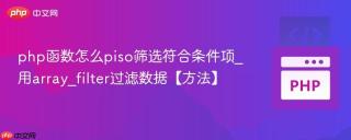 php函数怎么piso筛选符合条件项_用array_filter过滤数据【方法】