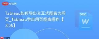 Tableau如何导出交互式图表为网页_Tableau导出网页图表操作【方法】