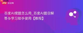 百度AI搜题怎么用_百度AI题目解答与学习助手使用【教程】