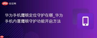华为手机鹰眼定位守护在哪_华为手机内置鹰眼守护功能开启方法
