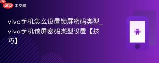 vivo手机怎么设置锁屏密码类型_vivo手机锁屏密码类型设置【技巧】
