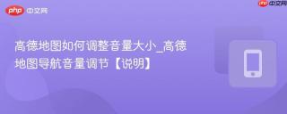 高德地图如何调整音量大小_高德地图导航音量调节【说明】