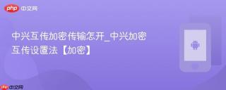 中兴互传加密传输怎开_中兴加密互传设置法【加密】
