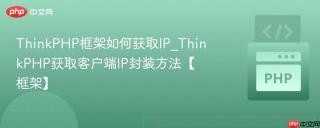 ThinkPHP框架如何获取IP_ThinkPHP获取客户端IP封装方法【框架】