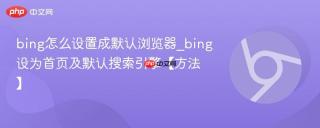 bing怎么设置成默认浏览器_bing设为首页及默认搜索引擎【方法】