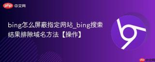 bing怎么屏蔽指定网站_bing搜索结果排除域名方法【操作】