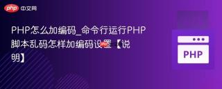 PHP怎么加编码_命令行运行PHP脚本乱码怎样加编码设置【说明】