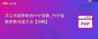 怎么传递参数给PHP函数_PHP函数参数传递方法【详解】