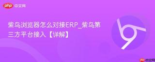 紫鸟浏览器怎么对接ERP_紫鸟第三方平台接入【详解】
