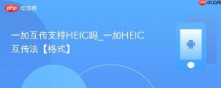 一加互传支持HEIC吗_一加HEIC互传法【格式】