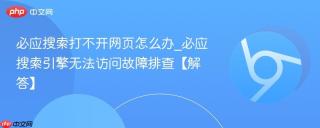 必应搜索打不开网页怎么办_必应搜索引擎无法访问故障排查【解答】