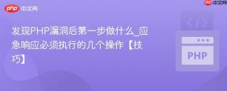 发现PHP漏洞后第一步做什么_应急响应必须执行的几个操作【技巧】