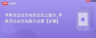 苹果灵动岛充电状态怎么展示_苹果灵动岛充电展示设置【步骤】