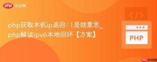 php获取本机ip返回::1是啥意思_php解读ipv6本地回环【方案】