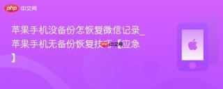 苹果手机没备份怎恢复微信记录_苹果手机无备份恢复技巧【应急】