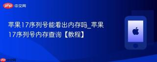 苹果17序列号能看出内存吗_苹果17序列号内存查询【教程】