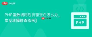 PHP函数调用后页面空白怎么办_常见故障排查指南】