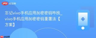 忘记vivo手机应用加密密码咋找_vivo手机应用加密密码重置法【方案】