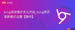 bing阅读模式怎么开启_bing网页清爽模式设置【操作】