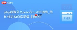 php函数怎么piso在rust中调用_用ffi绑定动态库函数【操作】