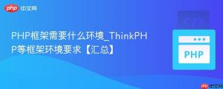 PHP框架需要什么环境_ThinkPHP等框架环境要求【汇总】