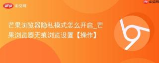 芒果浏览器隐私模式怎么开启_芒果浏览器无痕浏览设置【操作】
