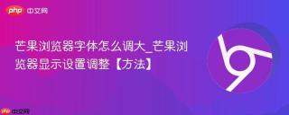 芒果浏览器字体怎么调大_芒果浏览器显示设置调整【方法】