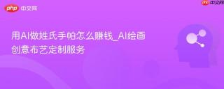 用AI做姓氏手帕怎么赚钱_AI绘画创意布艺定制服务