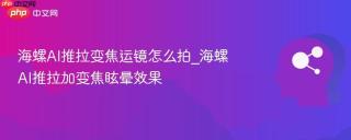 海螺AI推拉变焦运镜怎么拍_海螺AI推拉加变焦眩晕效果
