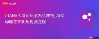用AI做古诗词配图怎么赚钱_AI绘画国学文化短视频变现