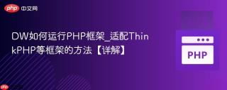 DW如何运行PHP框架_适配ThinkPHP等框架的方法【详解】