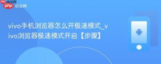 vivo手机浏览器怎么开极速模式_vivo浏览器极速模式开启【步骤】