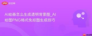 AI绘画怎么生成透明背景图_AI绘图PNG格式免抠图生成技巧