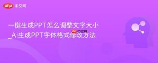 一键生成PPT怎么调整文字大小_AI生成PPT字体格式修改方法
