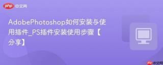 AdobePhotoshop如何安装与使用插件_PS插件安装使用步骤【分享】