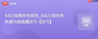 b站3指操作有啥用_b站三指手势快捷功能隐藏技巧【技巧】