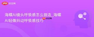 海螺AI镜头呼吸感怎么营造_海螺AI轻微抖动呼吸感技巧
