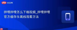 哔哩哔哩怎么下载视频_哔哩哔哩官方缓存与离线观看方法