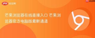 芒果浏览器在线直接入口 芒果浏览器官方电脑版最新通道